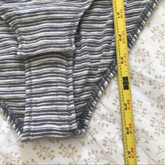 Madewell Blue Indie Henley Bodysuit in Stripe Size XXS - Picture 10 of 13